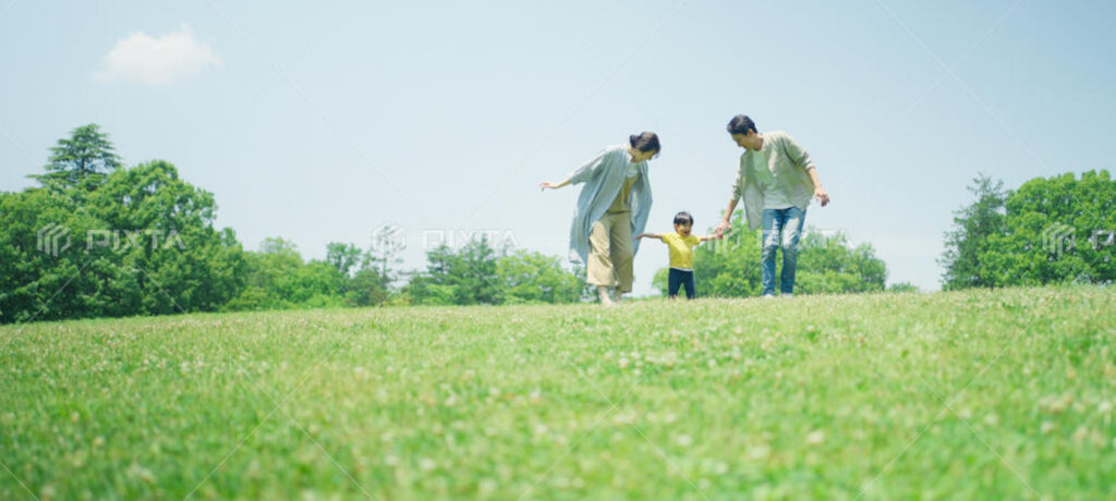 楽しそうな家族
