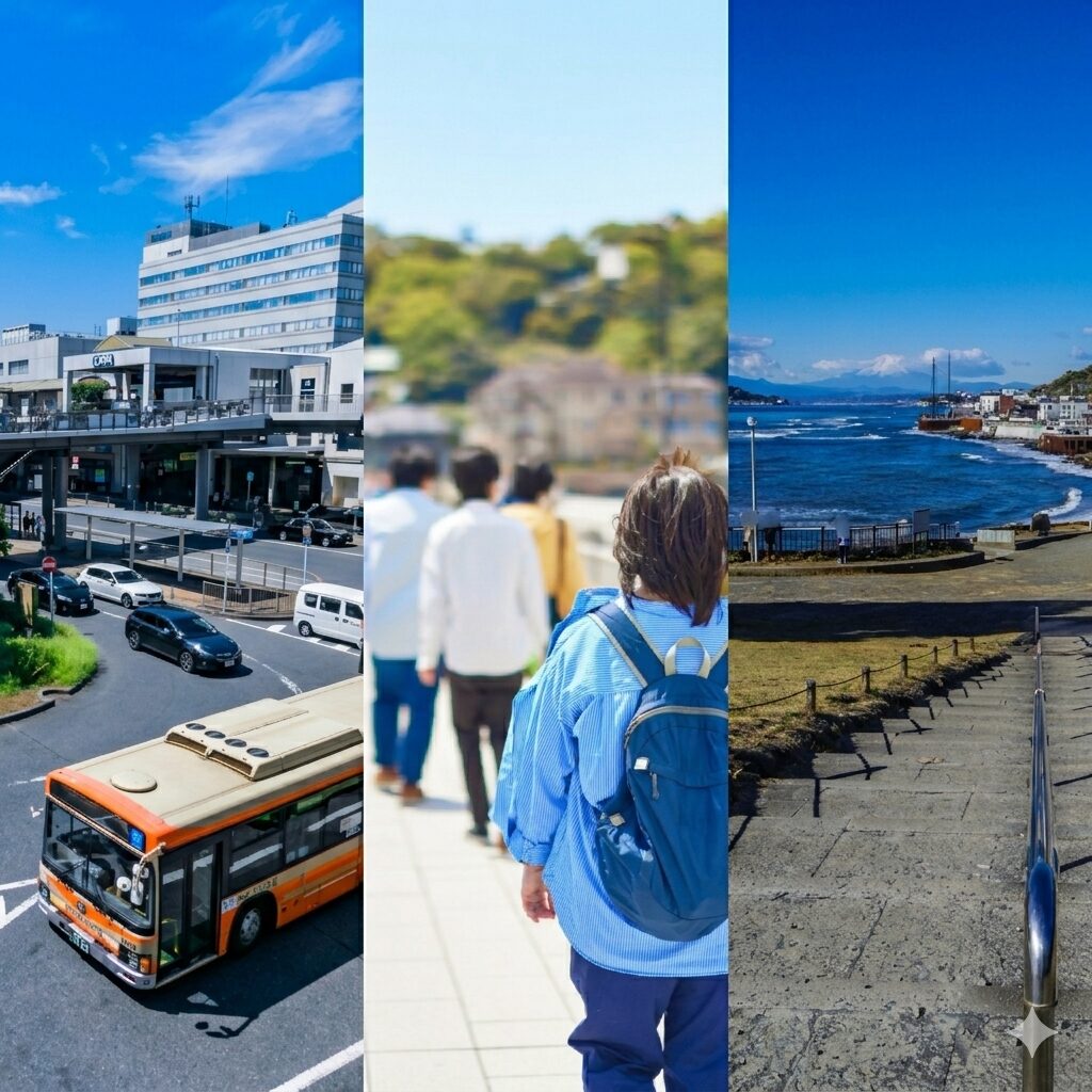 藤沢の街並みや湘南の海沿いの暮らしをイメージした風景