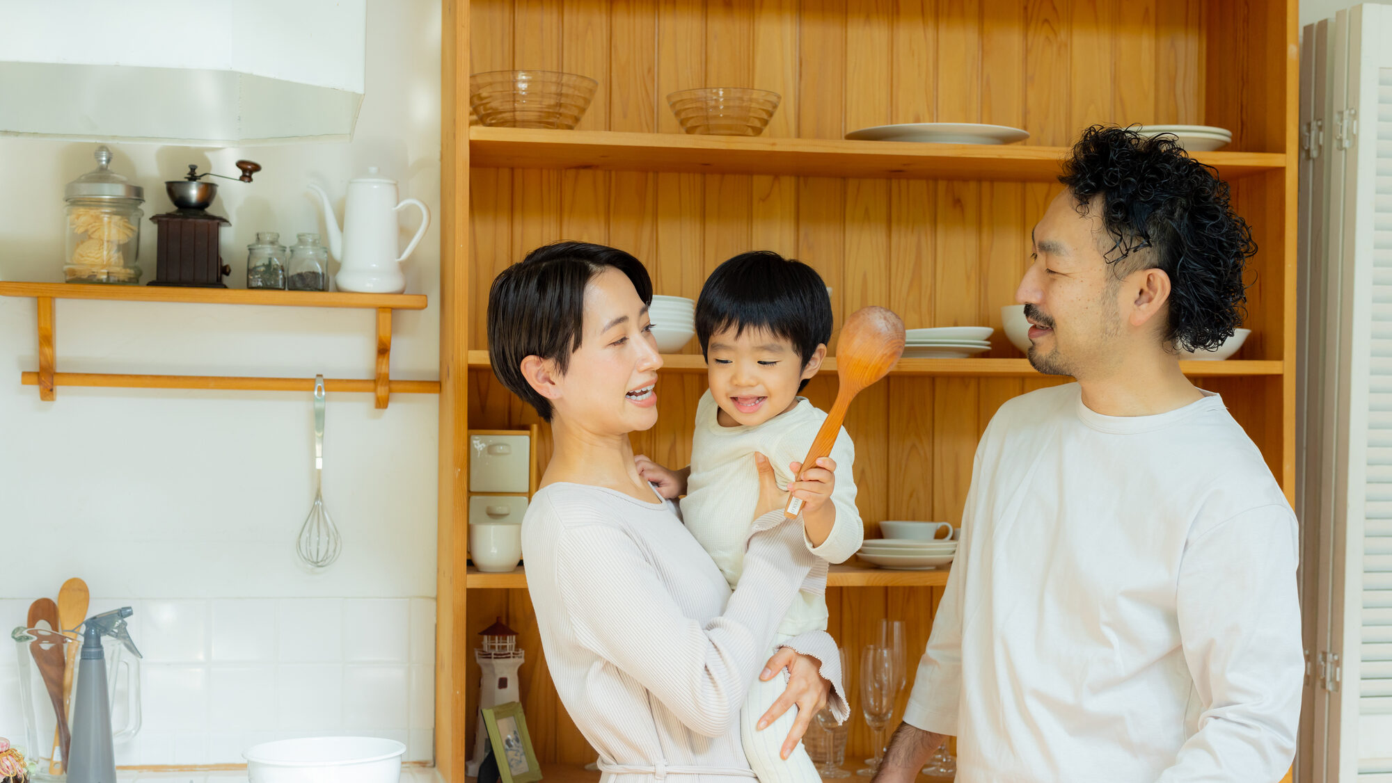 仲の良い家族の写真