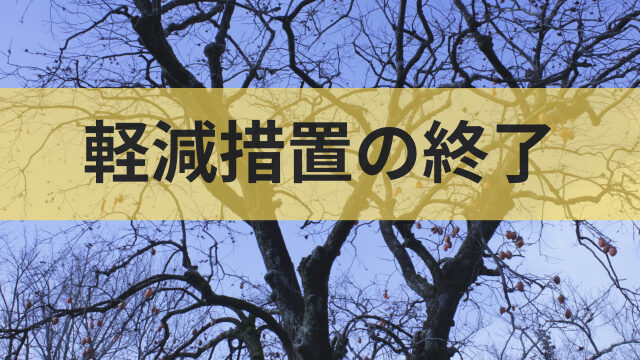 軽減措置の終了